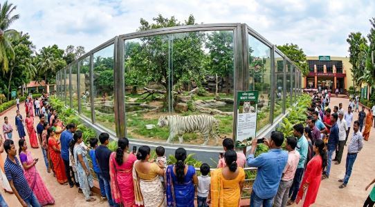 New Glass Enclosure At Nandankanan Becomes Major Attraction For Visitors